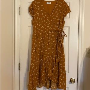 Mustard Wrap Dress